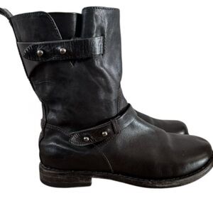 Rag & Bone Black Leather Harper Boots size 8.5